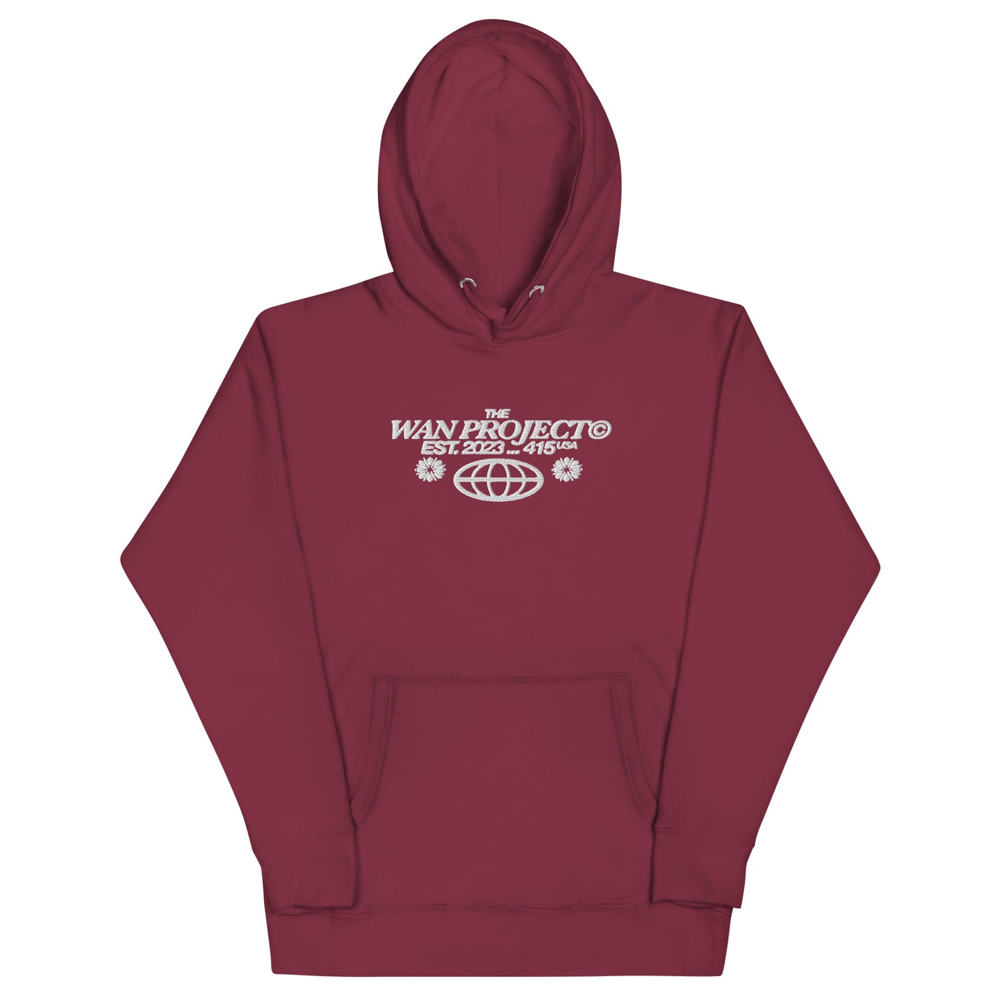 EMBROIDERED HEAVYWEIGHT HOODIE MAROON