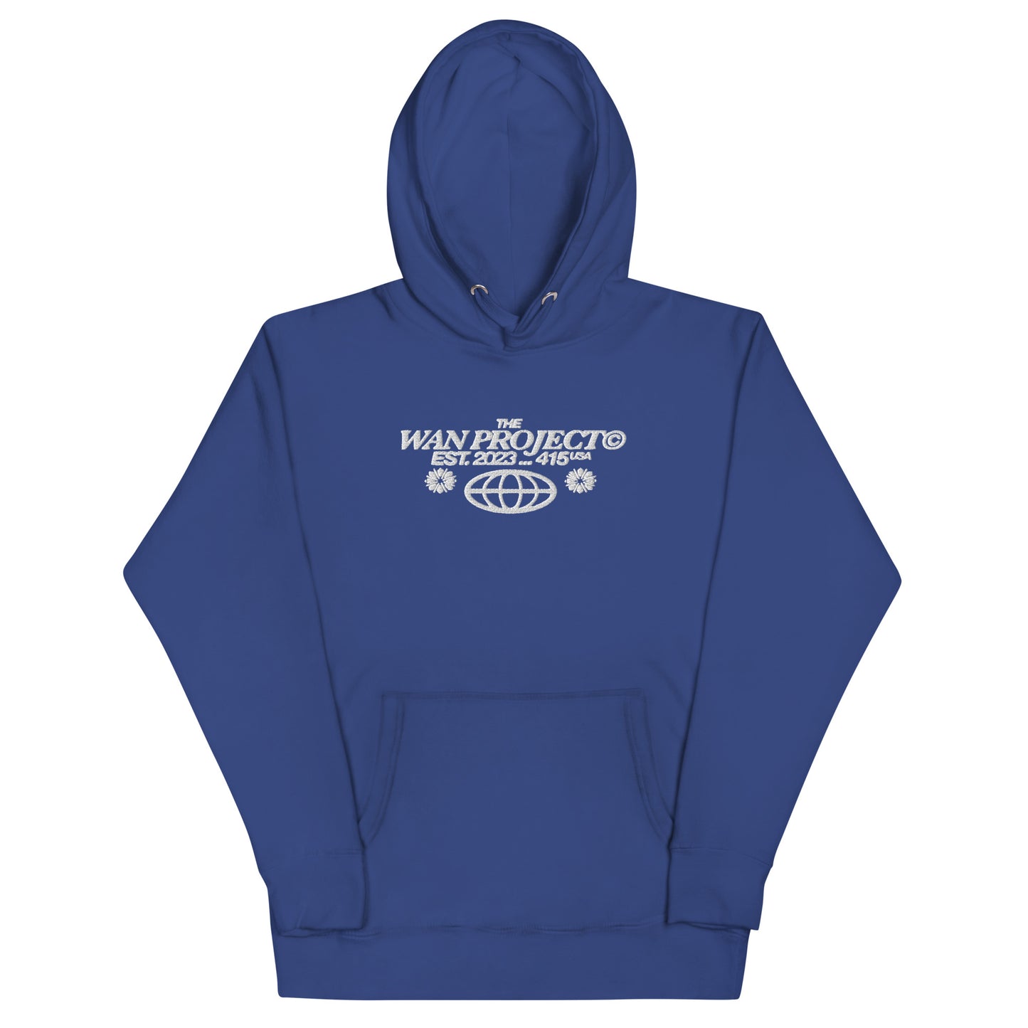 EMBROIDERED HEAVYWEIGHT HOODIE BLUE